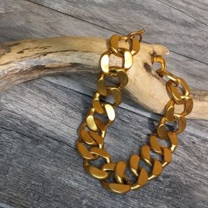 Gold chain choker necklace